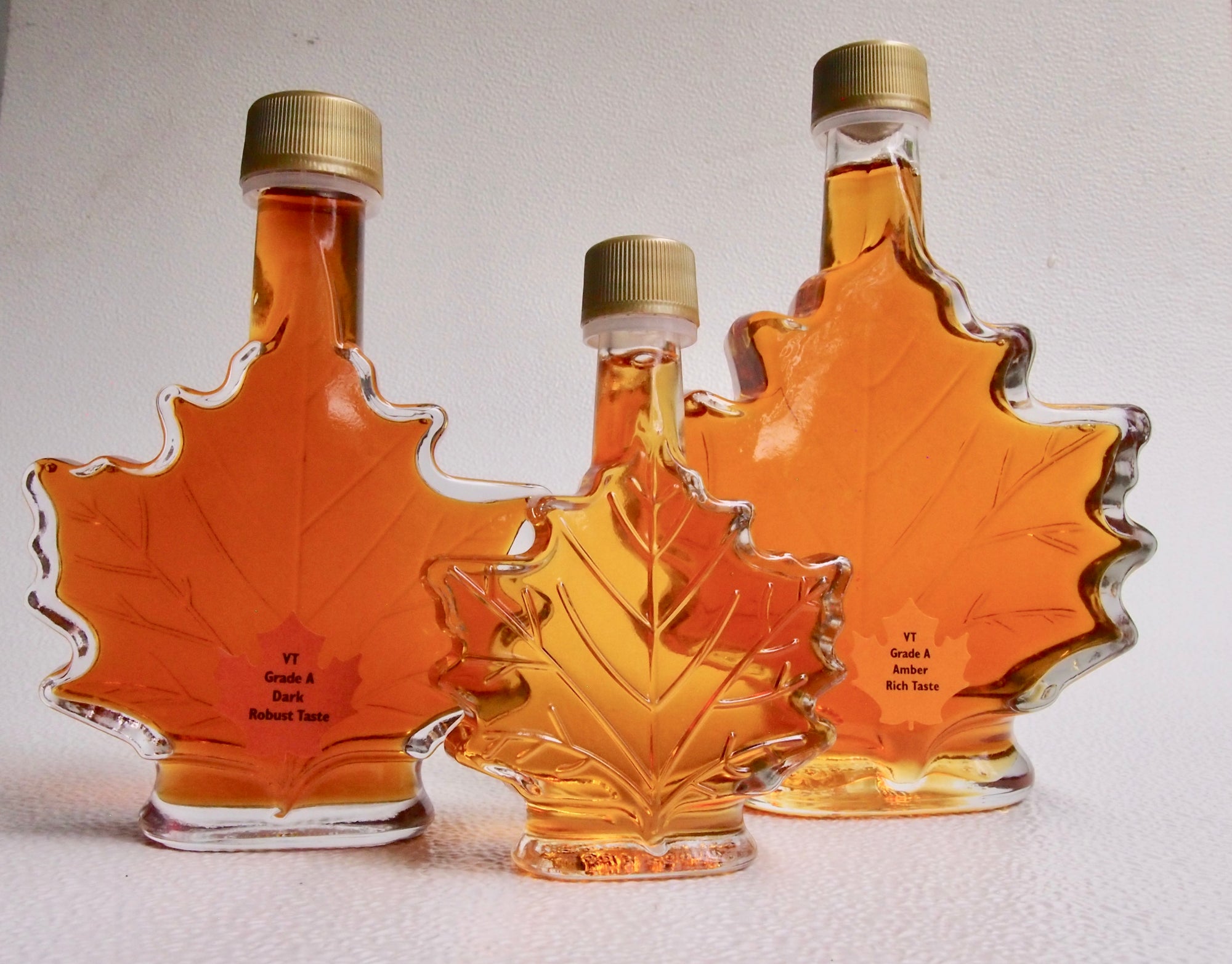 Maple Syrup in Maple Leaf Bottles